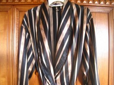 VICTORIAS SECRET Gold Black SILKY Long Glam Robe Size M/L