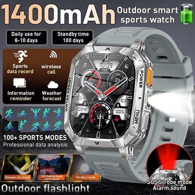 Smartwatch Damen Herren mit Bluetooth Anrufe Sportuhr Schrittzähler Wasserdicht