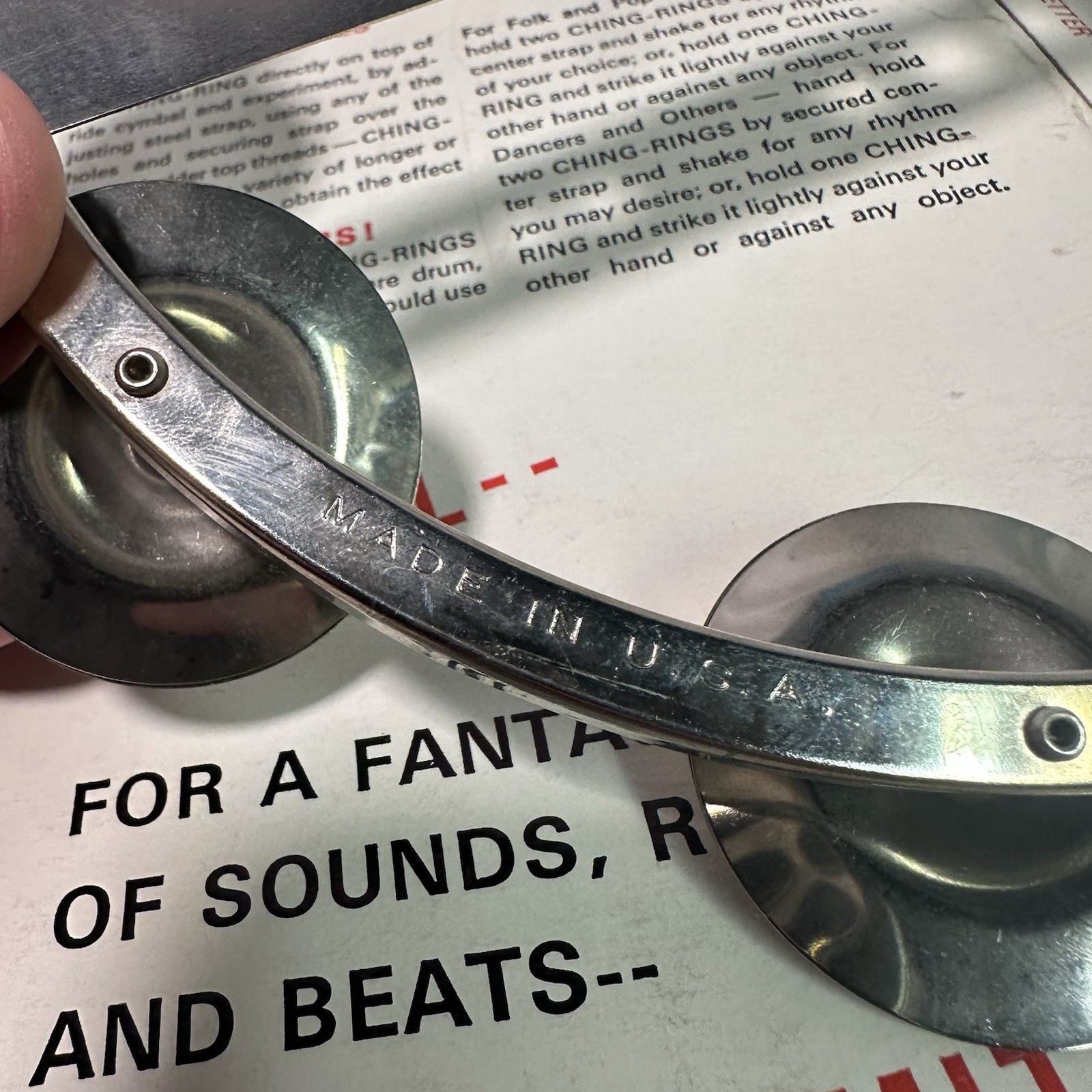 ORIGINAL RALPH KESTER Ching Ring - John Bonham - Drum Hi-Hat Tambourine w/ Box