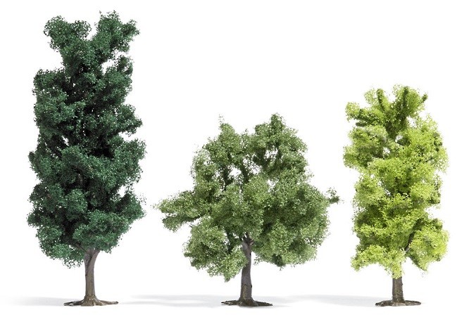 Busch 6941 - 1/87 / H0 3 Deciduous Trees - New