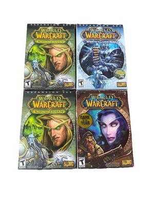 World of Warcraft Lot of 4 PC Expansions Sets (2) Burning Crusade Lich King