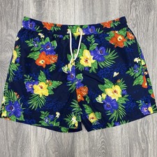 Polo Ralph Lauren Hawaiian Tropical Floral Swim Trunks Shorts Men's size XL