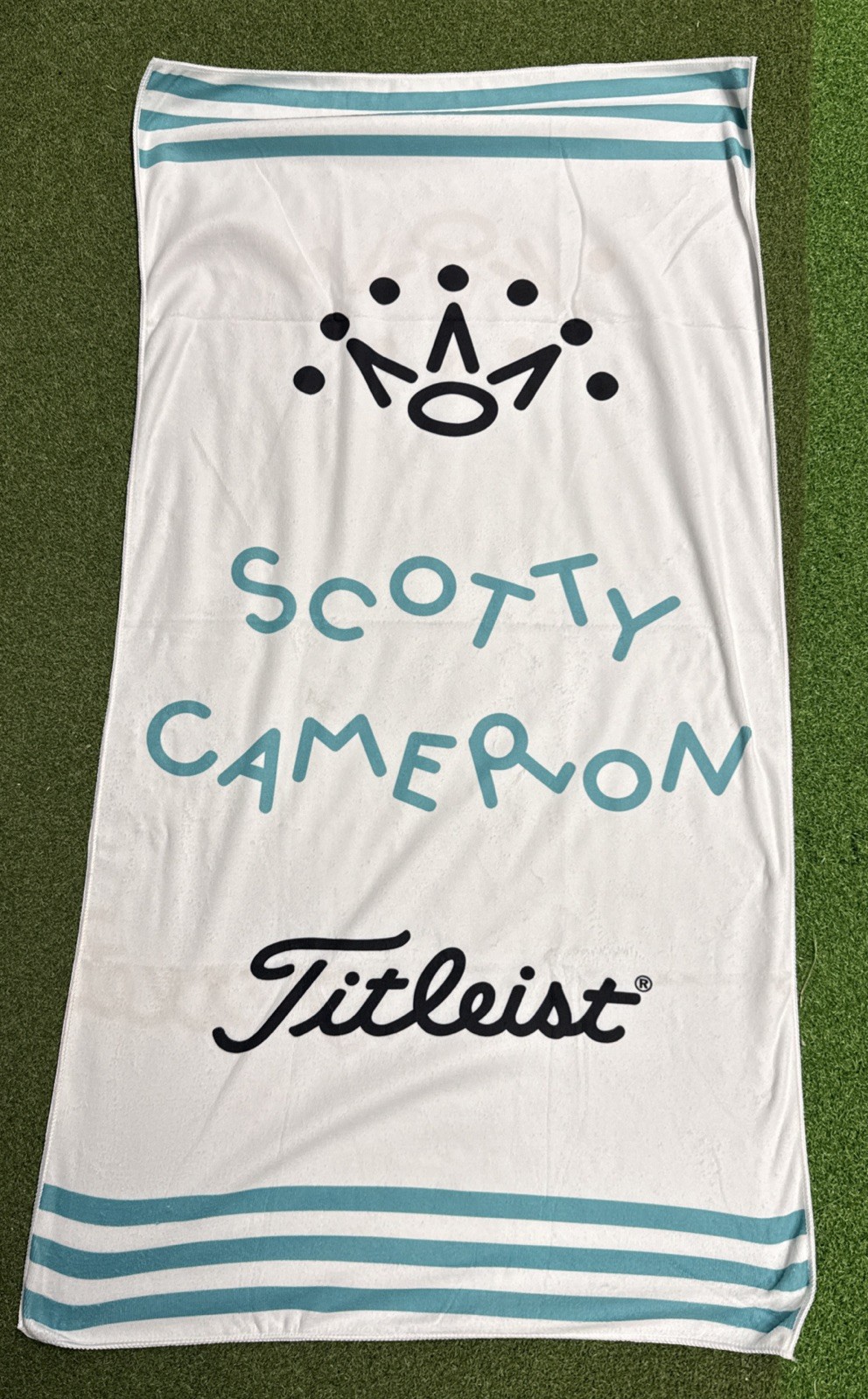 Putter Towel Blue Black White Small Caddy Towel S C Golf Ball Towel 18&rdquo;x34&rdquo;