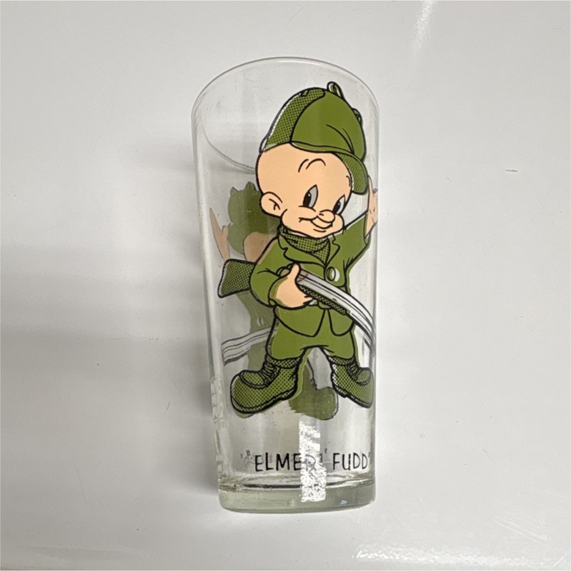Pepsi Collector Series Elmer Fudd Glass 1973 Original Clear Green