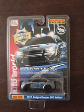 Auto World Xtraction 2021 Dodge Charger Hellcat SRT Police Car HO Scale Slot Car