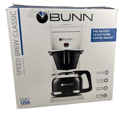 BUNN Speed Brew Classic 10 Cup Coffee Maker Model GR Brewer White | eBay