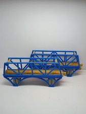 Lot of 2 Wooden Train Truss Bridges Blue Thomas Brio KidKraft Compatible