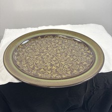 Vintage Franciscan Pottery Madeira Oval Serving Platter Green Brown Earthenware