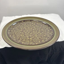 Vintage Franciscan Pottery Madeira Oval Serving Platter Green Brown Earthenware