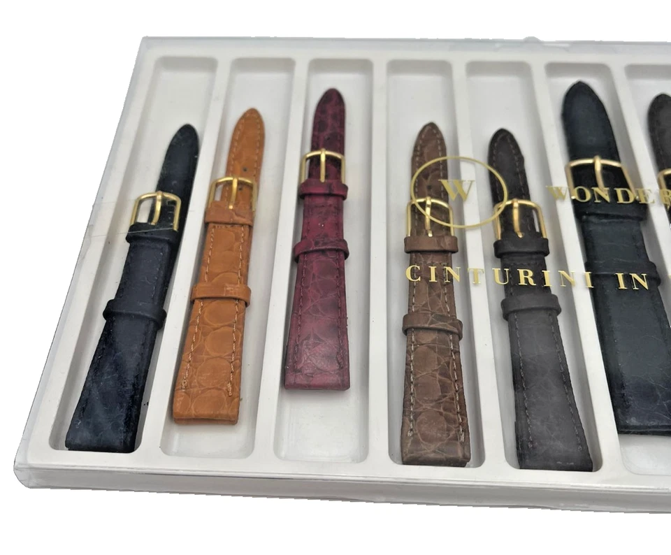 Offerta LIMITATA 10 Cinturini Orologio Pelle Vintage Nuovi Misura 18MM +14MM - Immagine 4 di 4