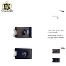 Pack of 25 U-Style Clip-On Nuts - Black Galvanized Spring Steel 8 Fasteners