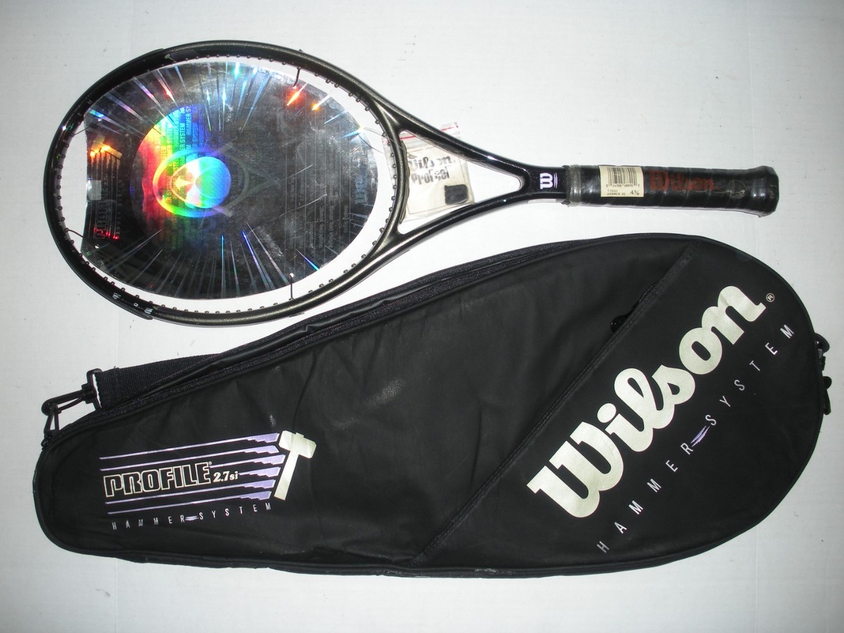 Raquette De Tennis Wilson OS Profil Marteau - Taille 4 1/4 - Occasion Collector - Poignée Neuve