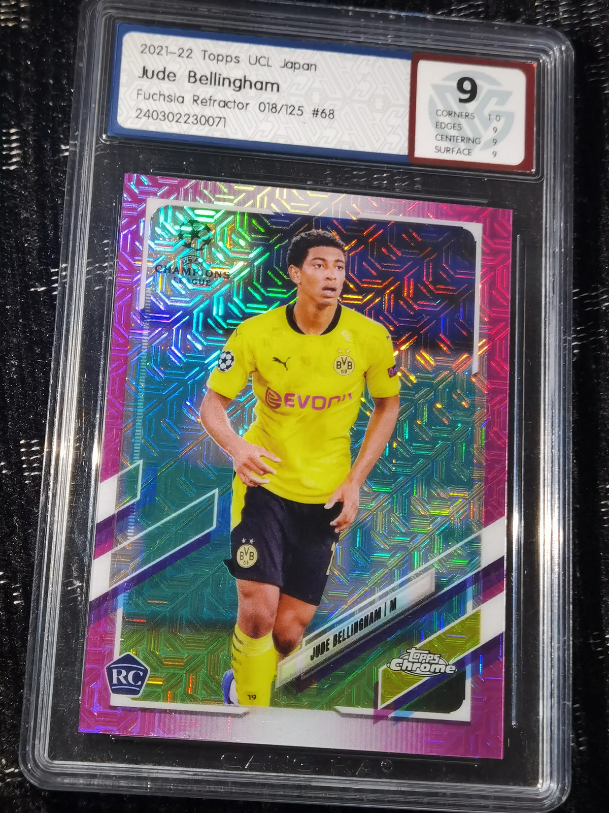 2020 Topps UEFA Japan Fuchsia Refractor Jude Bellingham ROOKIE /125-230.55 KV89 view 1