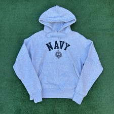 Vintage 80s Champion Reverse Weave US Naval Academy Hoodie Sweatshirt Sz S