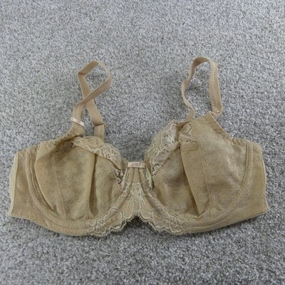 Panache Bra Womens 34D Beige Lace Underwired Envy 7285