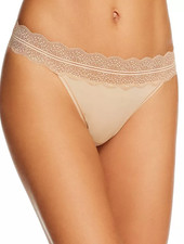 Calvin Klein Women Micro Lace Bikini Beige Size L