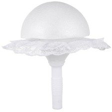 Diy Bridal Bouquet Holder with Foam Floral Base White Lace Collar and Handle ...