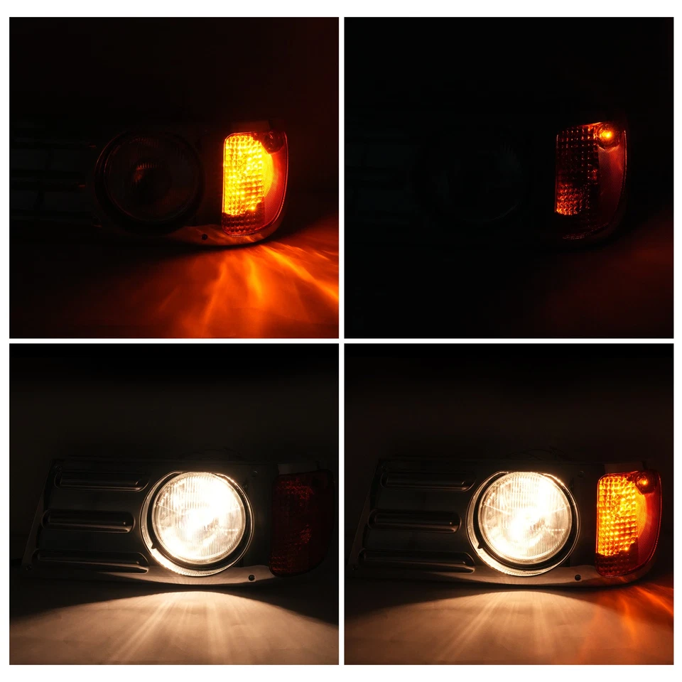 Left & Right Chrome Headlights W/Corner Light Bezel For Mack Granite CV713 Truck - Изображение 4 из 4