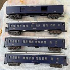LIONEL 1997 WABASH MADISON PASSENGER 4 CAR SET 6-19062 6-19063 6-19064 6-19065