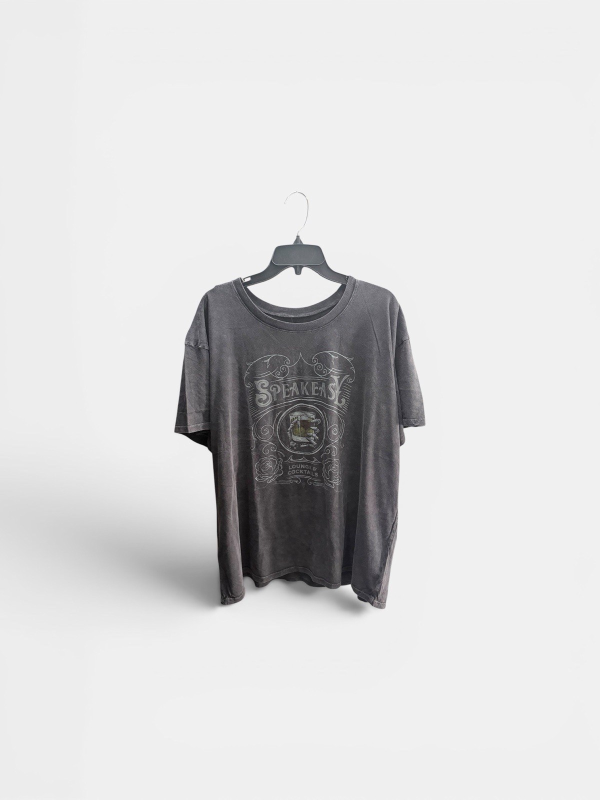 Torrid Relaxed Fit T-shirt Speakeasy Lounge Crew Neck Short Sleeve 2 2X Skeleton