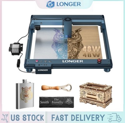 Longer Laser B1 40W Laser Cutting Engraving 36,000 mm/min SB/TF card/Wifi/APP US