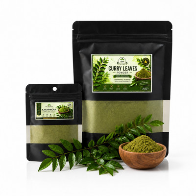 100% Natural Curry Leaves Powder (Karapincha)   Botanical Powder for Bath