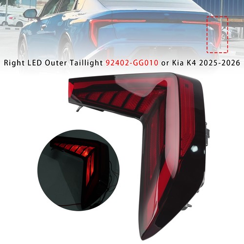 Right LED Outer Taillight 92402-GG010 For Kia K4 2025-2026