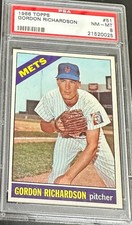 1966 Topps #51 Gordon Richardson PSA 8 Nr Mint/Mint