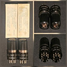 KEN-RAD CKR 6SN7 GT VT-231 1940s LEGENDARY BLACK BEAUTY MATCHING SET