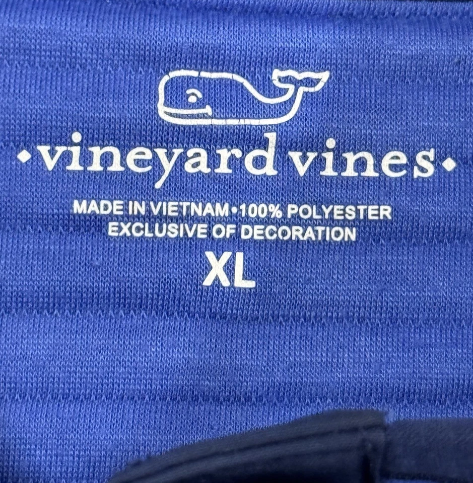 Suéter Pullover Vineyard Vines Azul Acolchado Tapeta Para Mujer XL 1/4 A Presión Foto 4 de 4