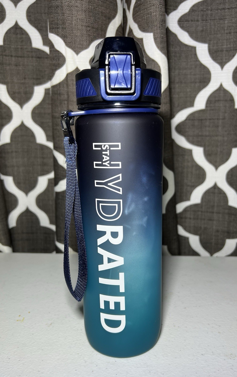 32oz Motivational Water Bottle with Time Marked Motivational