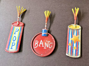 Fire Cracker MAGNETS Fourth of July/Americana Set Of 3