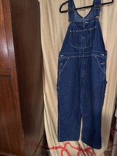 Vtg Sears Weartuff Roebucks Carpenter Farm Work Trucker Denim Bib Overalls Mens