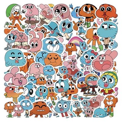 50 Stück Amazing World of Gumball Aufkleber Darwin Richard Nicole Anais Kinder Cartoon