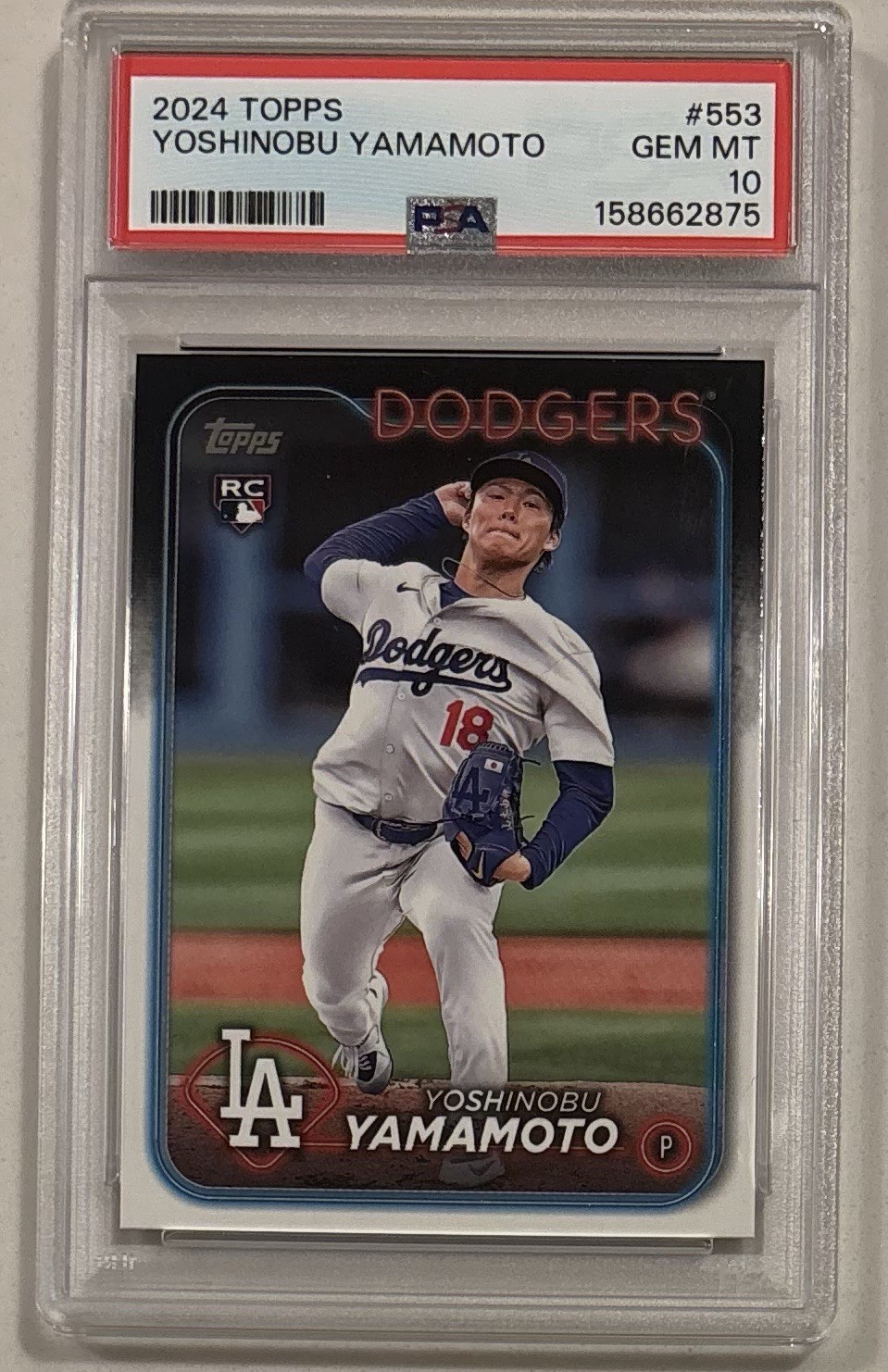 Topps 2024 Series 2 Yoshinobu Yamamoto #553 Rookie Base PSA 10 Dodgers