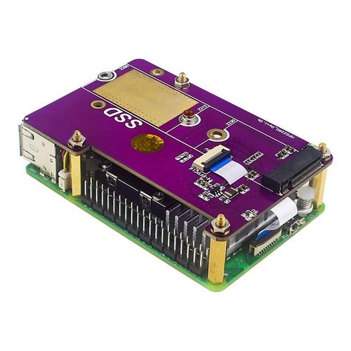 PCIE Pcie X1 Gen2 Gen3 To M.2 SSD NVMe SSD HAT Adapter For Raspberry Pi 5 - Afbeelding 10 van 14