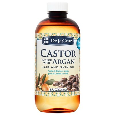 De La Cruz  Castor Infused with Argan Hair and Skin Oil 8 Fl Oz (236 mL)