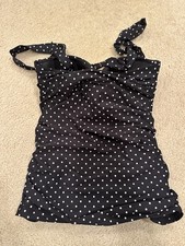 Jantzen Women  s 2 Piece Swimsuit Size 8 Black White Polka Dot
