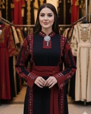 Palestinian Heritage Thobe Exquisite Embroidery Available in Multi-color