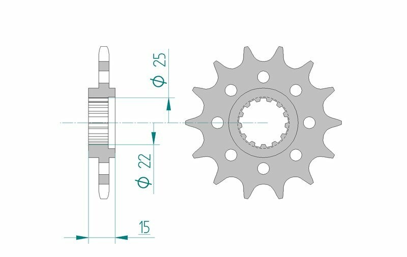 Pignon AFAM 24507 acier 520 pour remplacer votre transmission fatiguée
