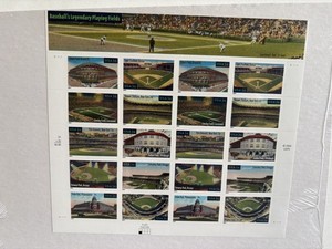 USPS Baseball Stamp 2001 Legendary Baseball Stadium 34 Cent Sheet Rare