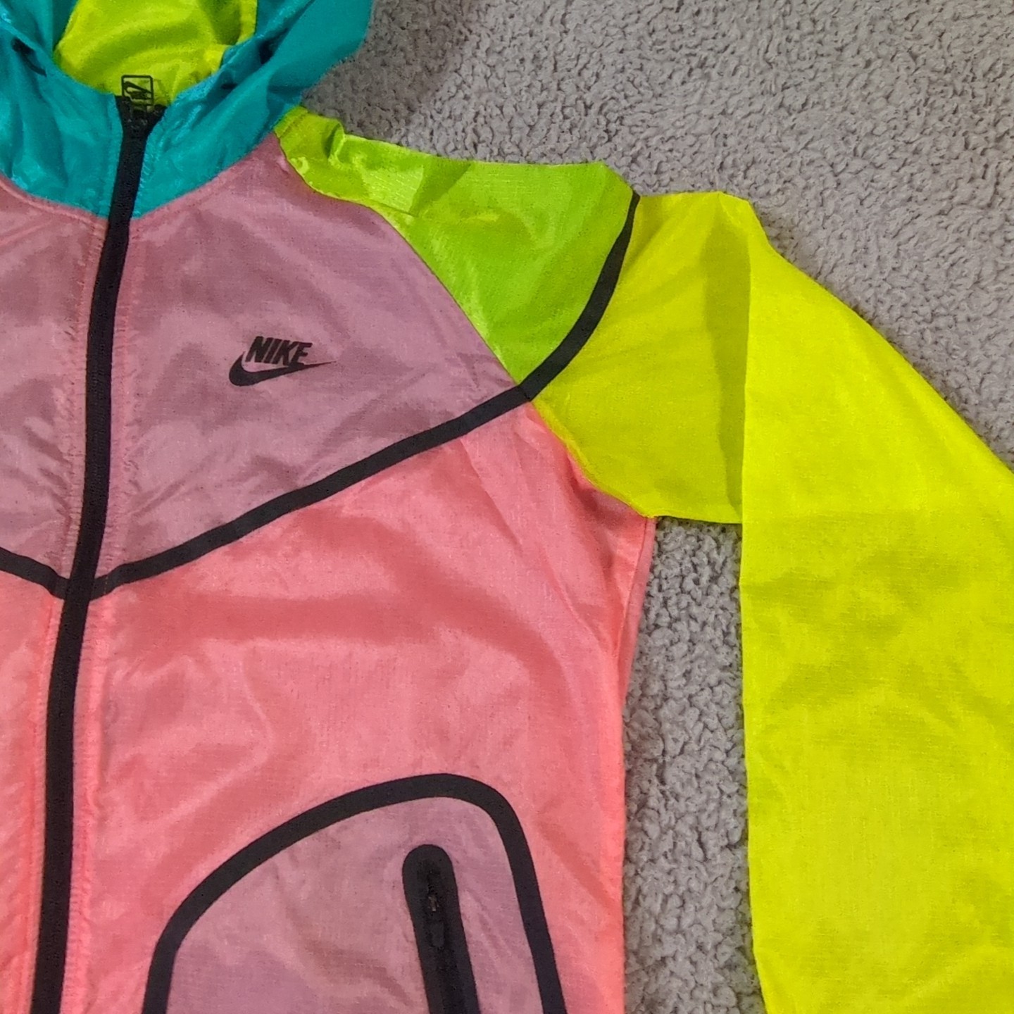 Nike Jacket Hyperfuse Tech Size L Colorblock Wind… - image 4