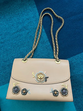 Coach Parker Leather Shoulder Bag W Allover T...