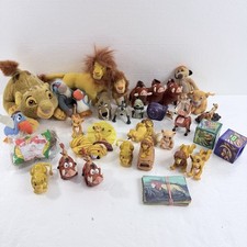 Vintage Lion King Toy Lot Of 30 Plush  Hard Toys Simba Mufasa Timon Pumbaa