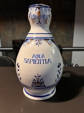 Pot pharmacie ancien faïence AQUA SAPIENTIAE marque balances 29cm