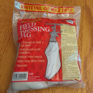 Allen Field Dressing Bag Reusable Air Circulation Whitetail Mule Deer #59