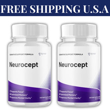 2 Pack Neurocept Nootropic All Natural Formula Brain Supplement 120 Capsules