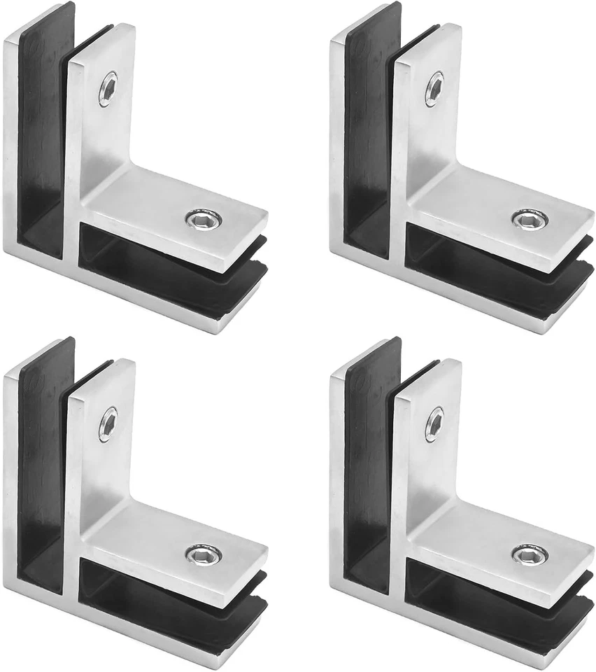 Clip de soporte de vidrio de acero inoxidable 304, abrazadera de pared a vidrio de barandilla de grado marino Foto 4 de 4