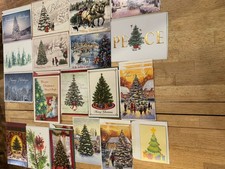 Christmas Holiday Greeting Cards w/Envelopes - Christmas Trees Theme - Lot of 30