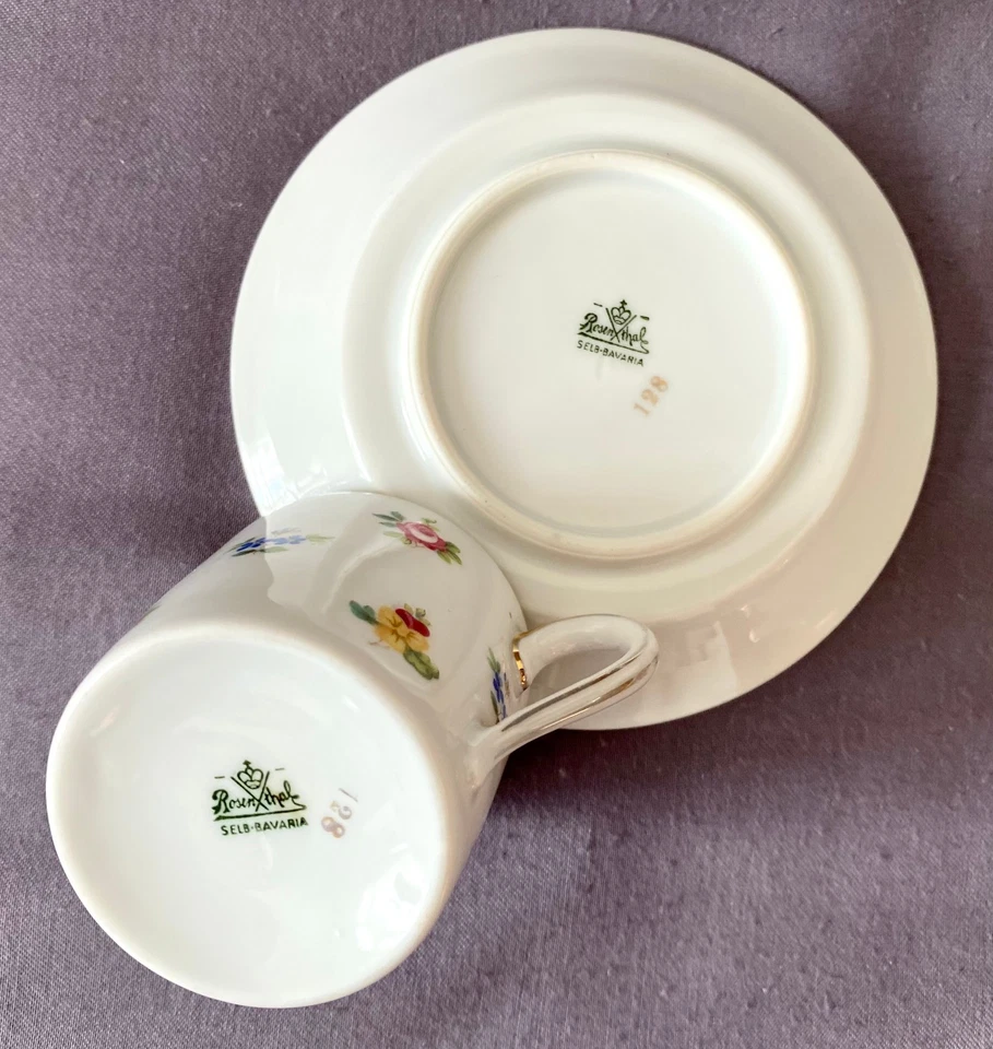 "EIN  BLÜTEN-MEER" aus Selb antike Mokkatasse ROSENTHAL  1931 - Bild 3 von 4